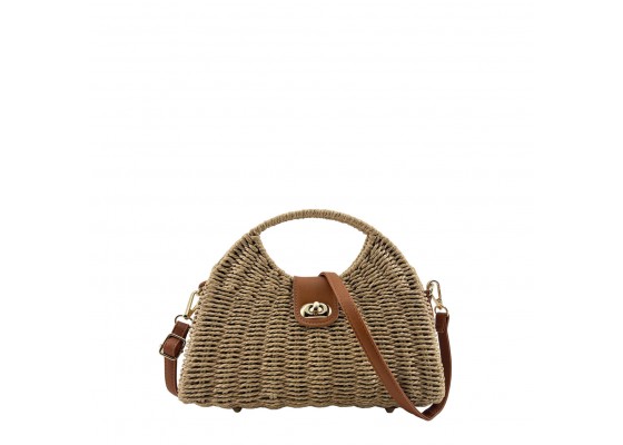 Bolso Bandolera Rafia Hombro Y Mano